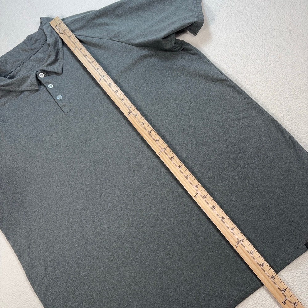 Barbell Apparel Polo Men's 2XL Gray Stretch Gym Workout Training Shirt *STAINS* - Picture 10 of 15